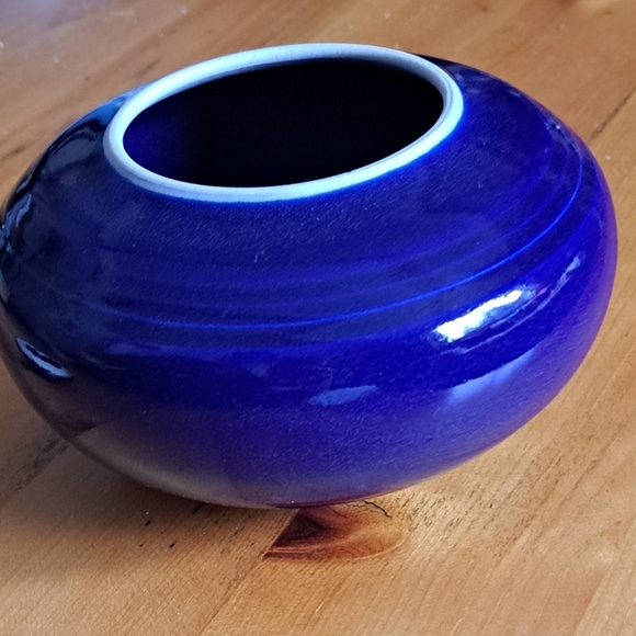 Deep Blue Ceramic Art Jar - Picture 3 of 5